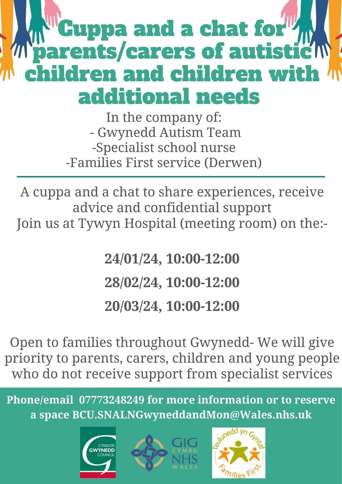 Cuppa and a chat information poster