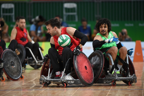 Picture of wheelchair rugby