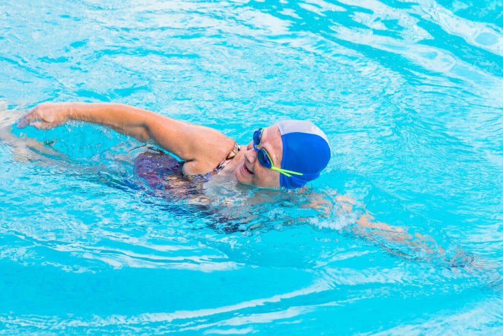 Picture of a woman swimming