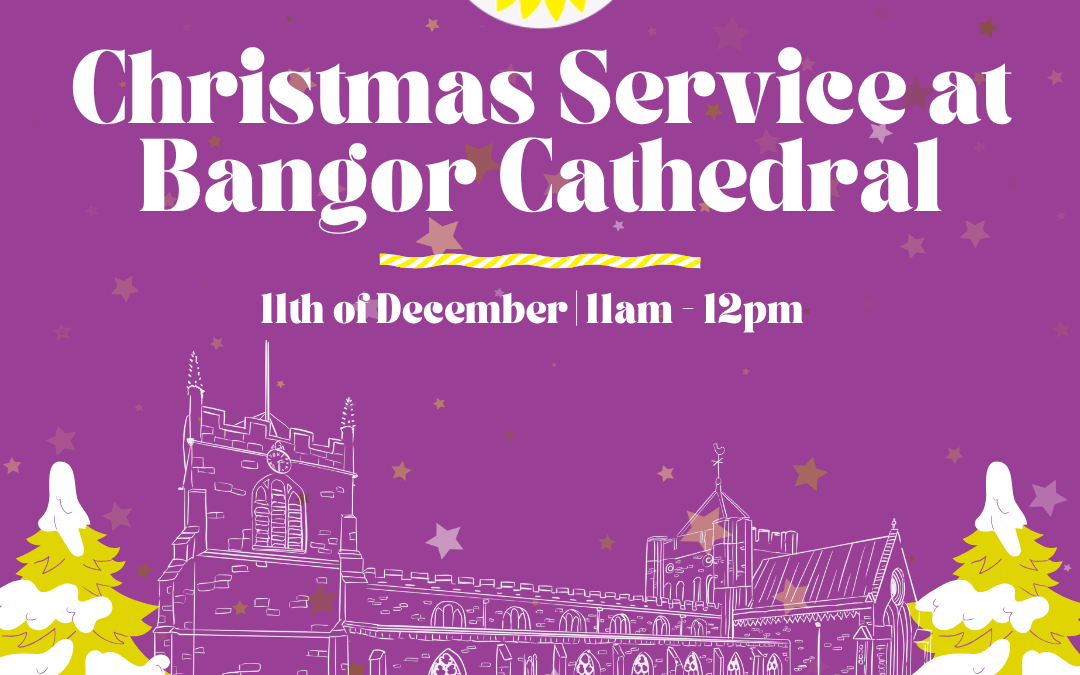 Gwasanaeth Nadolig Piws yng Nghadeirlan Bangor